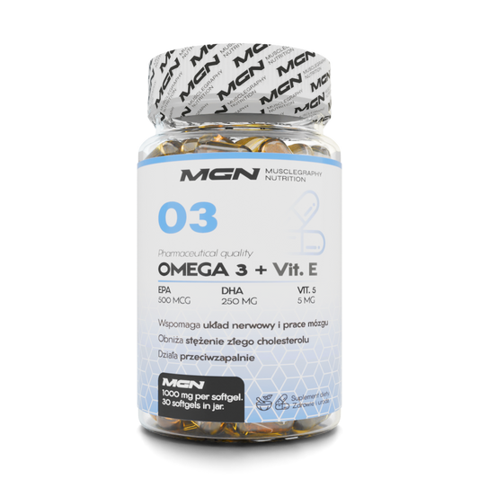 OMEGA 3 + VIT E (NAJMOCNIEJSZA 50% EPA/ 25% DHA)