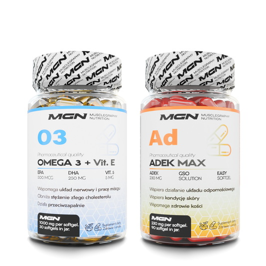 Zestaw DUO | ADEK Max + Omega 3 + Wit. E