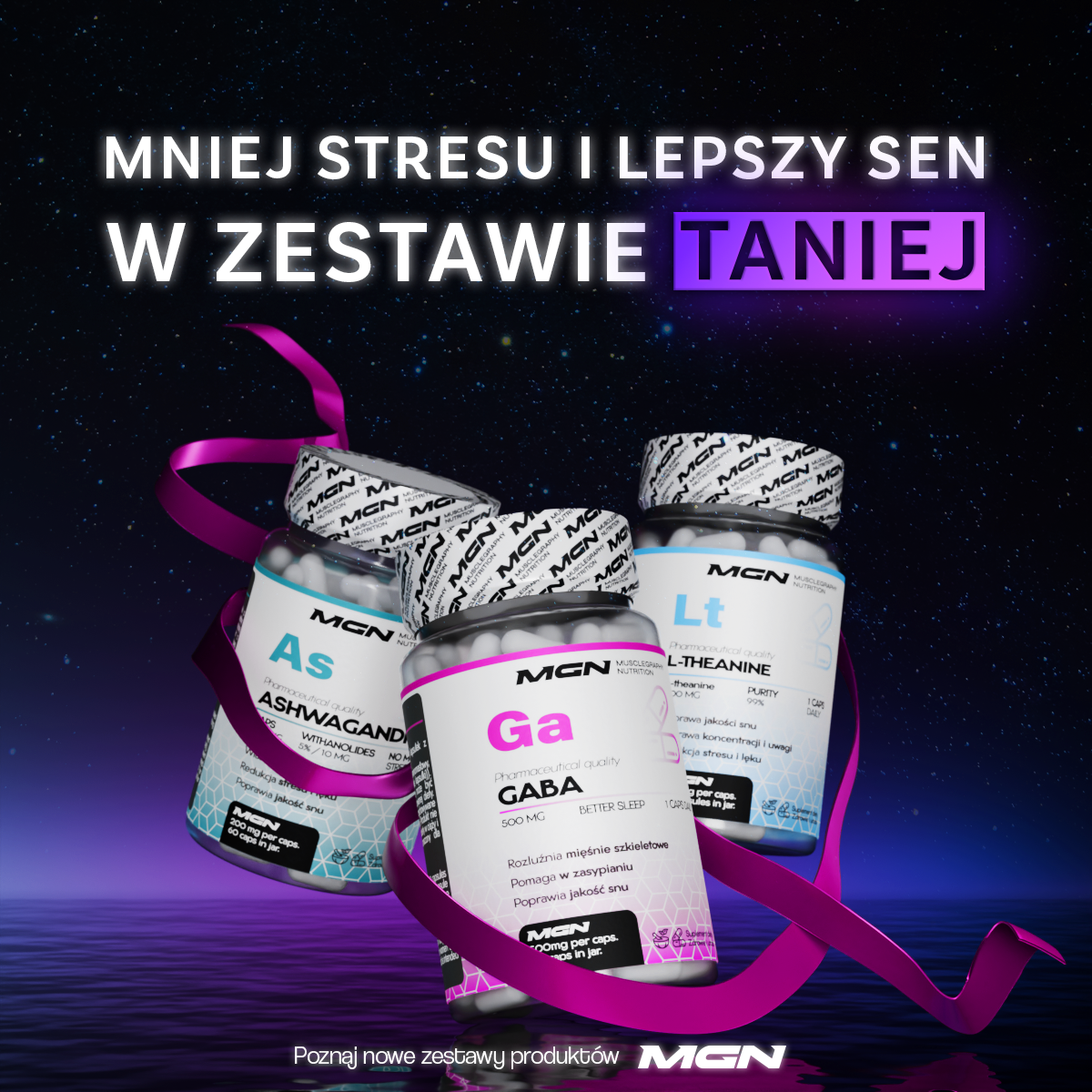 Zestaw TRIO | Ashwagandha + GABA + L-Theanine