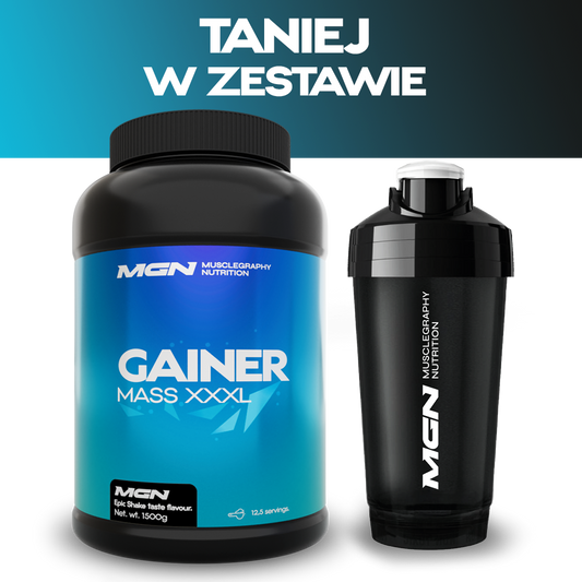 Zestaw DUO | Gainer Mass XXXL + Shaker