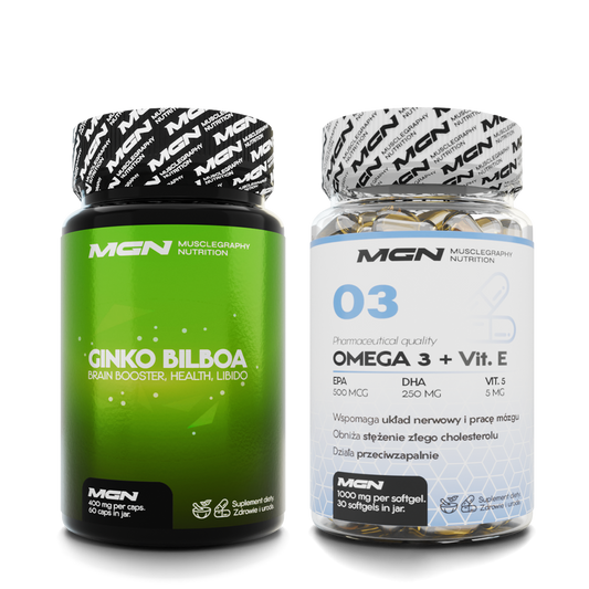 Zestaw DUO | Ginko Biloba + Omega 3 z Witaminą E