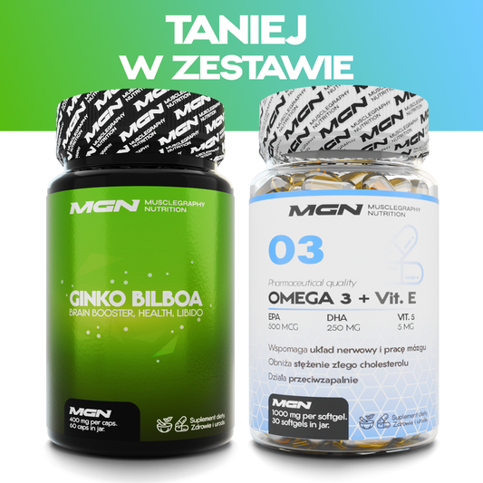 Zestaw DUO | Ginko Biloba + Omega 3 z Witaminą E