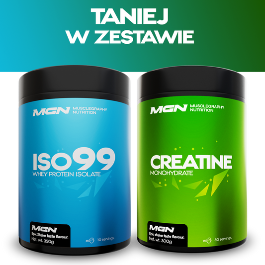 set DUO | Izolat de proteină din zer ISO99 + monohidrat de creatină