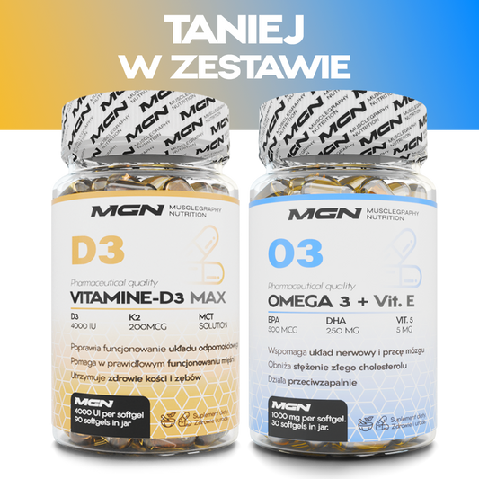 set DUO | Vitamina D3 MAX + Omega 3 + Vitamina E