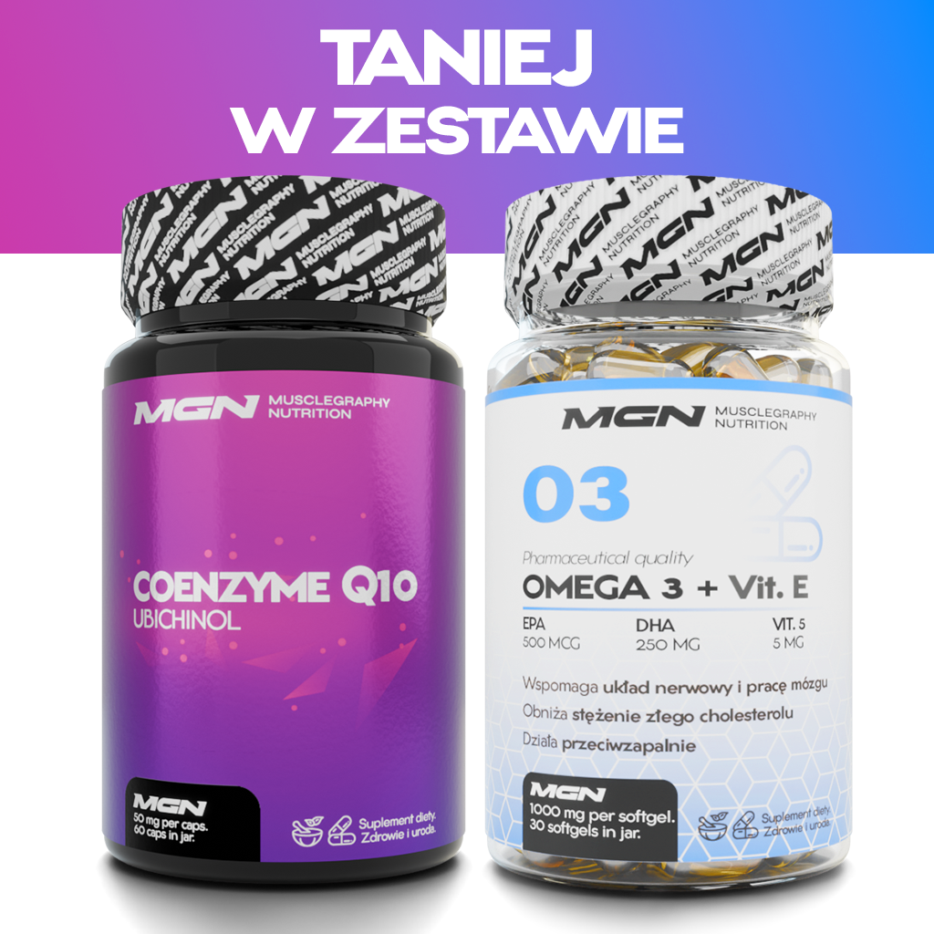 Zestaw DUO | Koenzym Q10 + Omega 3 + Witamina E