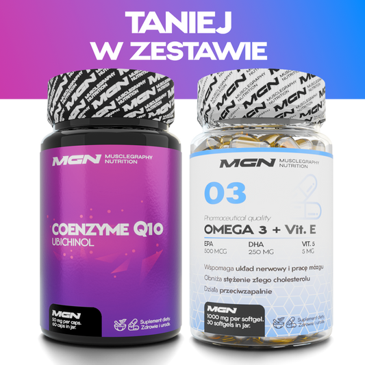 set DUO | Coenzima Q10 + Omega 3 + Vitamina E